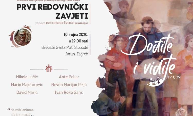 Prvi redovnički zavjeti 2020.