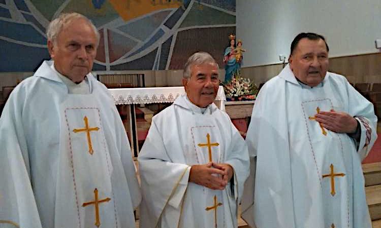 Zlatomisnici don Marko Pavletić, don Danko Litrić i don Franjo Halužan